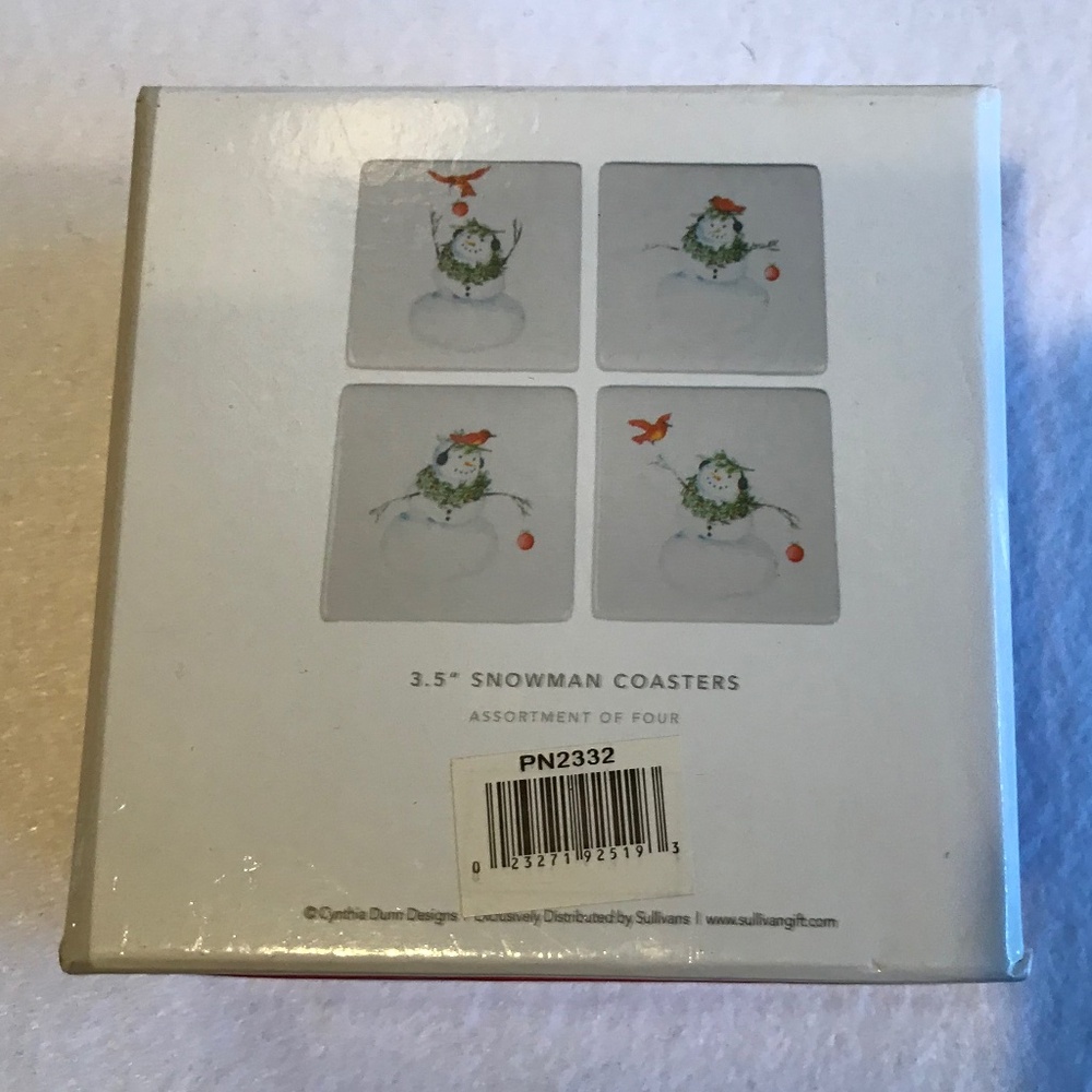 NWT CYNTHIA DUNN SNOWMAN COASTERS - Picture 2 of 5